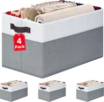 Large Closet Storage Baskets with Handles for Home Organization