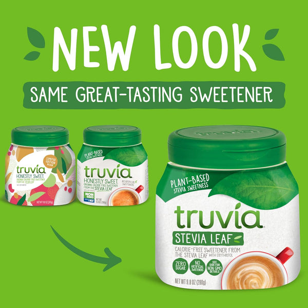 Truvia Natural Calorie-Free Erythritol Sweetener for Low-Carb Diets, 9.8 Ounce