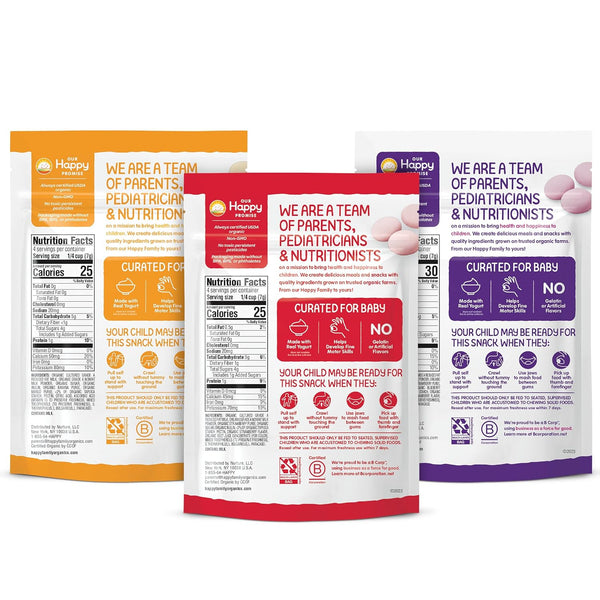 Happy Baby Organics Yogis Freeze-Dried Yogurt & Fruit Snacks Variety Pack