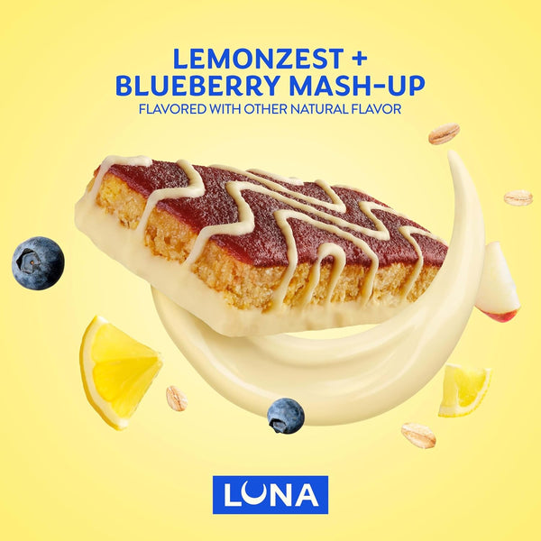 Luna Bar Mash-Ups LemonZest Blueberry Flavor 15 Pack Gluten Free Snack Bars
