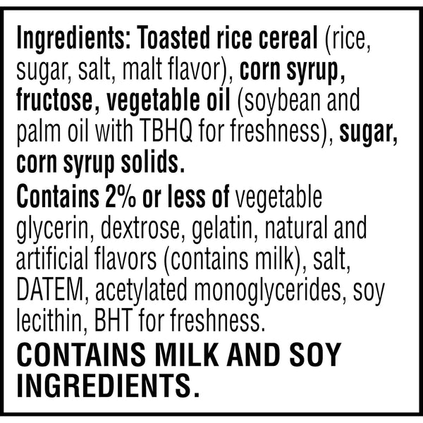 Rice Krispies Treats Original Marshmallow Snack Bars, 12.4oz Box (16 Bars) for Kids Lunch Snacks