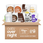 Oats Overnight Dessert Variety Pack - High Protein, High Fiber Breakfast Protein Shake - Gluten Free Oatmeal, Non GMO High Protein Oatmeal - Salted Toffee, Chocolate Satin Pie & More Flavors (8 Pack)