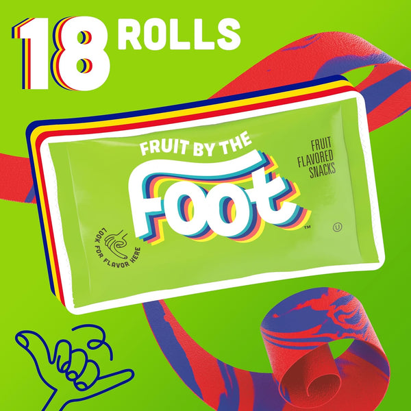 Fruit By The Foot Fruit Flavored Snacks Family Pack 18 Rolls 13.5 oz