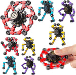 Valentines Day Gifts Transformable Fidget Spinners Toys 4 Pcs for Kids and Adults Stress Relief Sensory Toys for Boys and Girls Age 8-13 Fingertip Gyros Easter Basket Stuffers for Teens