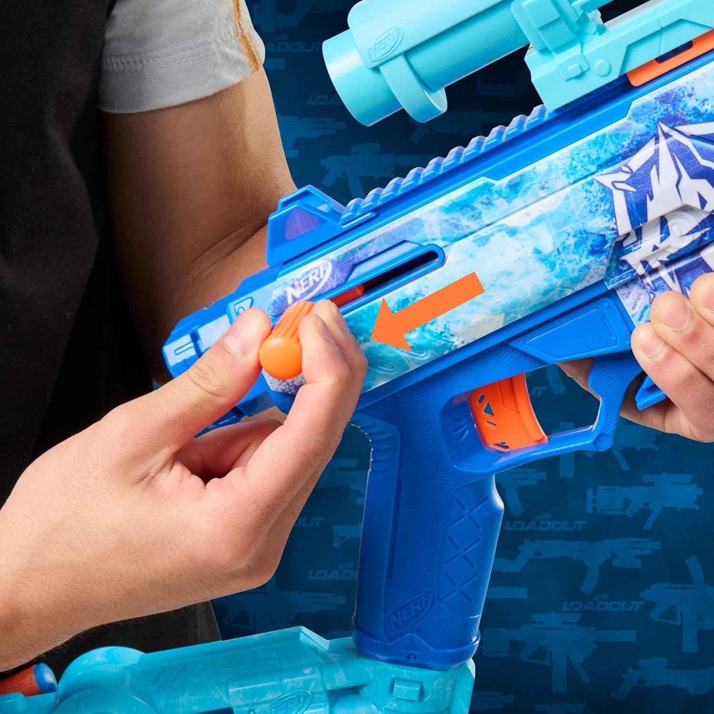 Nerf Loadout FrostFusion Blaster, 4 Interchangeable Attachment Accessories, 30 Nerf N1 Darts, Kids Outdoor Toys, Ages 8+ (Amazon Exclusive)