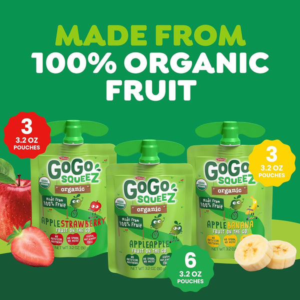 GoGo squeeZ Organic Applesauce and Fruit Puree Variety Pack