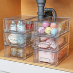 Vtopmart 4 Pack Stackable Storage Drawers for Home Organization