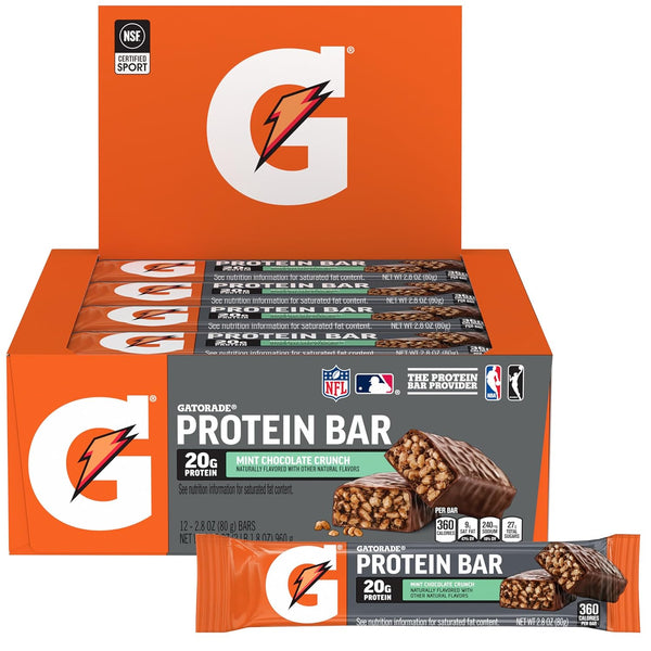 Gatorade Whey Protein Bars Cookies & Crème Pack of 12