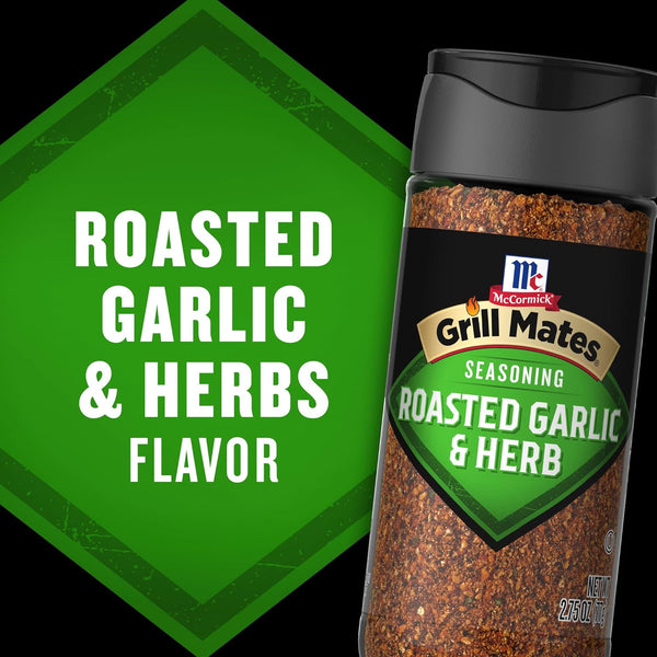 McCormick Roasted Garlic & Herb Seasoning, 2.75 oz, America's #1 Grilling Seasoning, Kosher