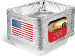 Stock Your Home Aluminum Pans 9x13 Disposable Foil Pans (30 Pack) - Half Size Steam Table Deep Trays - Tin Foil Pans Great for Cooking, Heating, Storing, Prepping Food