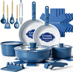 Umite Chef 21-Piece Non-Stick Ceramic Cookware Set with Detachable Handles