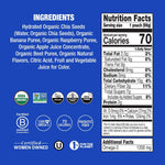 Mammachia Organic Chia Squeeze Vitality Snack, Wild Raspberry, No Added Sugar, Vegan Friendly, Kosher, USDA Certified Organic, Gluten Free & Non-GMO, 4 Count, 14 Ounce (Pack of 6)