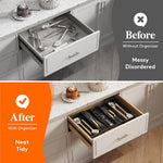 Lifewit Utensil Organizer for Kitchen Drawers with Adjustable Cutlery Holder