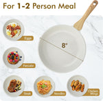 Sensarte nonstick ceramic 8-inch skillet for eggs, omelets, induction compatible