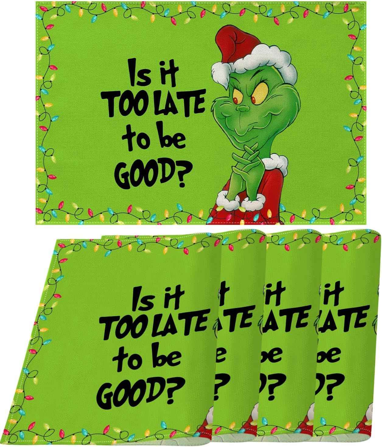 Merry Christmas Table Runner Green Xmas Buffalo Plaid Check Winter Holiday Party Decoration Fireplace Kitchen Dinning Home Decor 72Inches Long