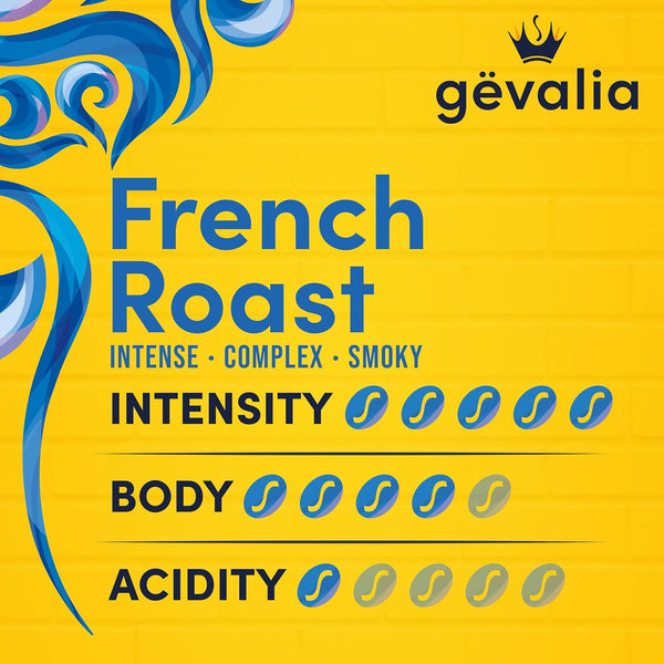 Gevalia French Roast Dark Roast Ground Coffee, 12 oz Bag