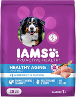 iams proactive health healthy aging large breed dog food real chicken senior dogs 30lb bag