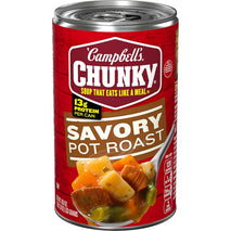 Campbell's Chunky Savory Pot Roast Soup - 18.8 oz Can, High-Protein, Microwavable