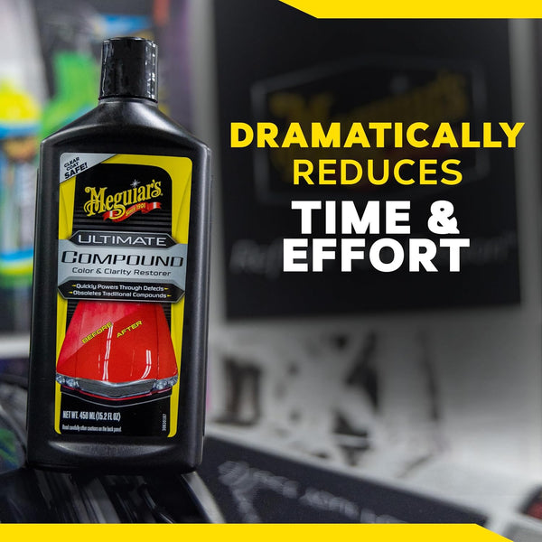 Meguiar's Ultimate Compound, 15.2 Oz, Pro-Grade Car Scratch Remover for Paint Correction and Polishing