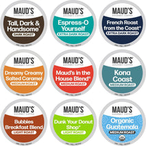 Maud's Original Coffee Pods Variety Pack, 80-count, 9 Assorted Roasts, Compatible with Keurig K Cups Maker