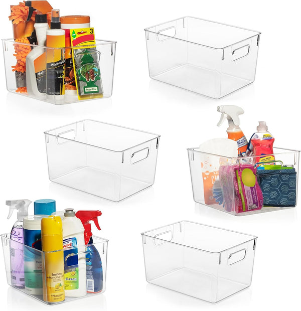 ClearSpace Clear Plastic Storage Bins for Home Organization