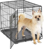 MidWest Homes for Pets 36-Inch iCrate Folding Dog Crate with Divider Panel, Leak-Proof Tray & Secure Latches – Metal Wire Kennel for Medium Large Breeds – Portable, Durable & Easy to Assemble