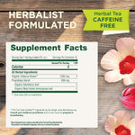 Organic Hibiscus Tea - 16 Tea Bags - Kosher, Non-GMO, Caffeine-Free, Compostable