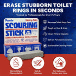 PUMIE Scouring Stick 2 Pack, Toilet Bowl Ring Remover, Heavy Duty Extra Strong Pumice Cleaning Bar, Pumice Stone for Cleaning Toilet Rings, Bathroom & Kitchen Stains by USPumice