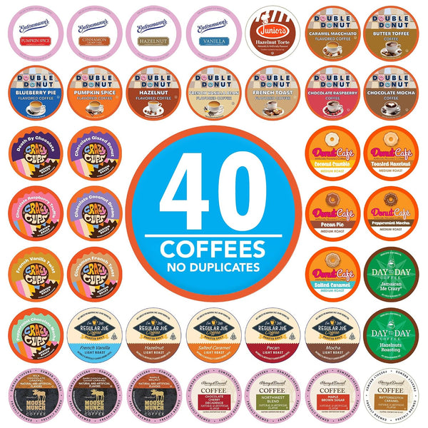 Crazy Cups Flavored Coffee Pods Variety Pack for Keurig K Cups Brewers