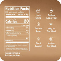 Sugar In The Raw Turbinado Cane Sugar Packets, 200 Ct Box, Pure, Non-GMO, Kosher, Vegan