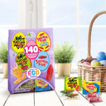 sour patch kids, sour patch kids big kids, swedish fish and swedish fish mini assorted soft & chewy easter candy variety pack, bulk, 140 snack packs