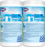 Clorox Disinfecting Cleaning Wipes for Spring Cleaning & Allergy Season, Bleach Free, Fresh Scent and Crisp Lemon, 75 Count Each, Pack of 2