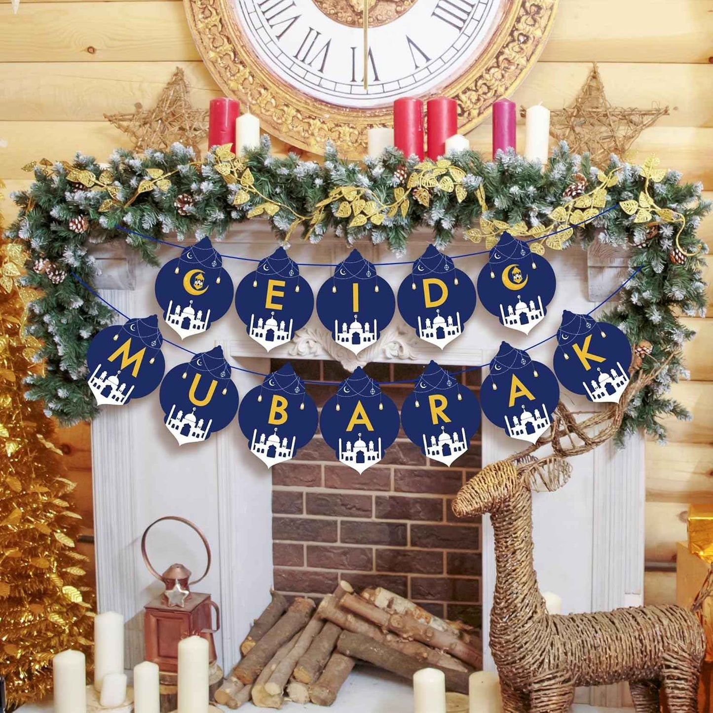 OHOME Valentines Day Decorations - Heart Valentines Garland - 40 Pack Valentine's Day Backdrop Banner Valentine's Day Accessories Party Favors for Door Wall Classroom School Home-Valentines Day Decor