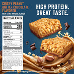 CLIF BUILDERS Protein Bars - Crispy Peanut Butter Chocolate Flavored - 16g Protein - Gluten Free - 1.97 oz. (6 Pack)