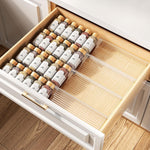 MUDEELA Clear Spice Drawer Organizer for Kitchen Storage