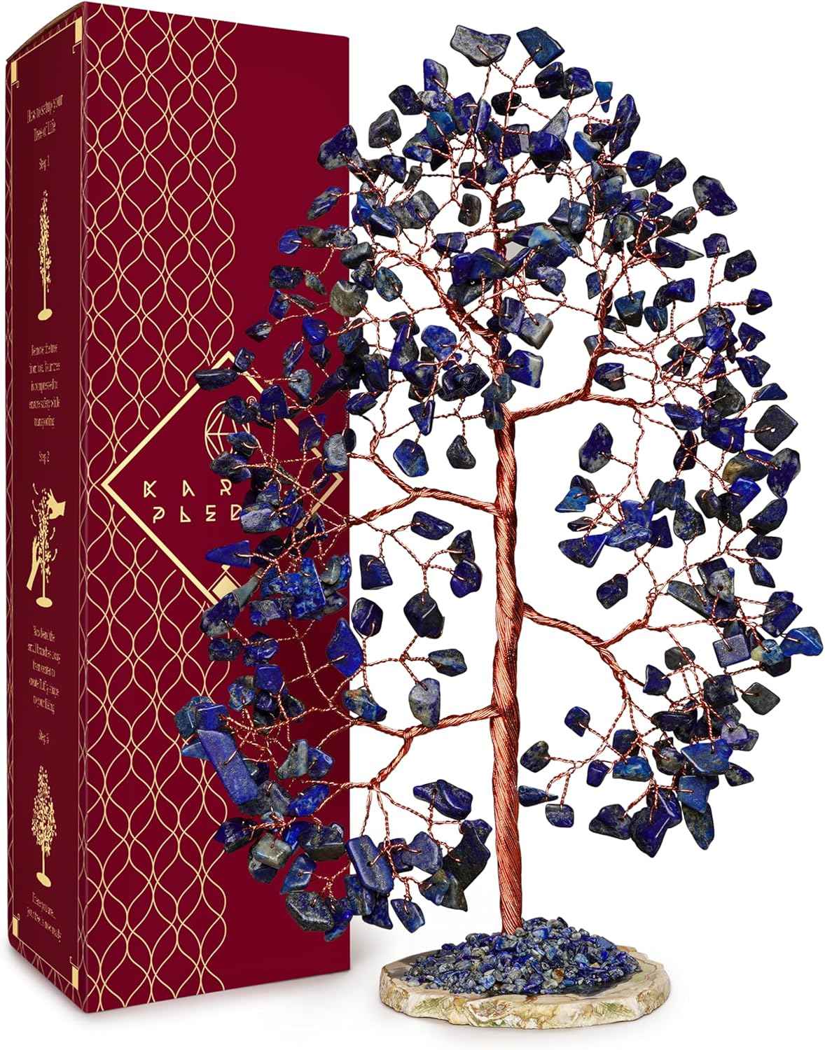 Crystal Tree of Life 7 Chakra Healing Crystals Trees for Home Decor, Office Desk Decor, Boho Decor, Handmade Bonsai Trees for Positive Energy, Money, Good Luck Birthday Gifts for Women, Mom