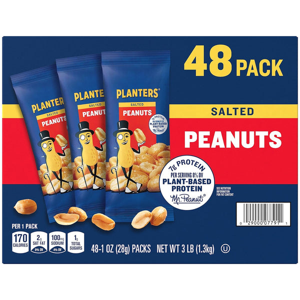PLANTERS Variety Pack with Salted Cashews, Peanuts, and Honey Roasted Peanuts, 36 Count