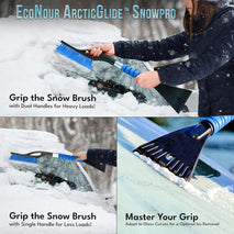 EcoNour 27 inch car snow brush and ice scraper 2 pack for windshield snow removal and ice scraping winter car accessories