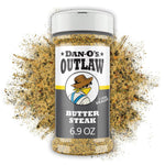 Dan-O's Outlaw Butter Dust Seasoning 6.9 oz - Sugar Free Zero Calorie Dry Spice Blend for Chicken Vegetables Popcorn