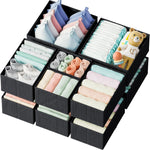 12-piece drawer organizer set for nursery, bedroom, and closet storage