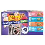 purina friskies seafood and chicken pate wet cat food 40ct variety pack 5.5 oz cans