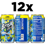 Brisk Lemon Iced Tea, 12 Fl Oz Cans (Pack of 12)