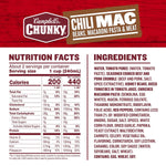 Campbell's Chunky Chili Mac Soup, 18.8 Ounce Can, High-Protein Canned Soup for Game Day Snacks