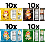 Lay's Potato Chips 4 Flavor Variety Pack 40 Single Serve Bags