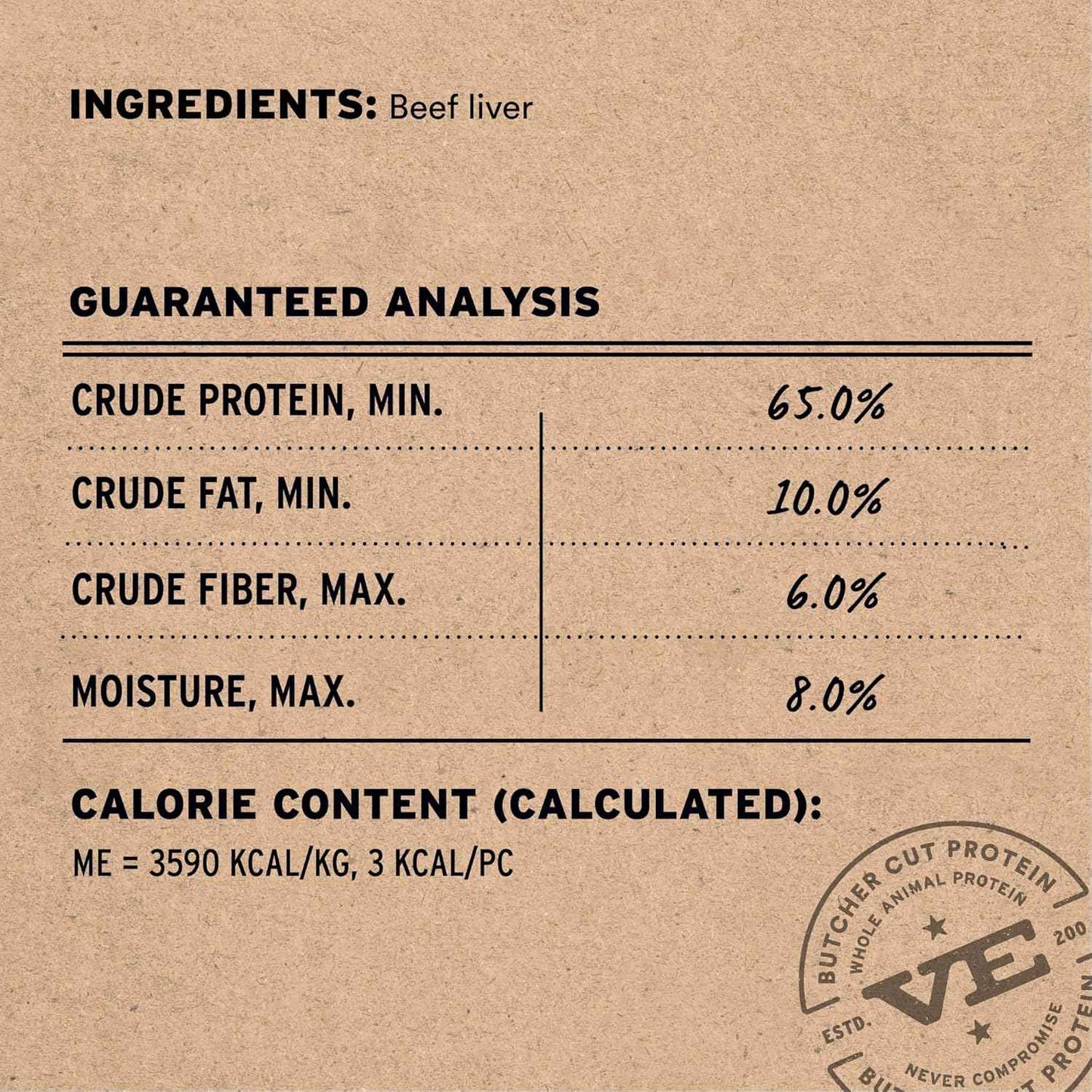 Vital Essentials Single Ingredient Beef Liver Dog Treats, 2.1 oz | Freeze-Dried Raw | Premium Quality High Protein Training Treats | Grain Free, Gluten Free, Filler Free
