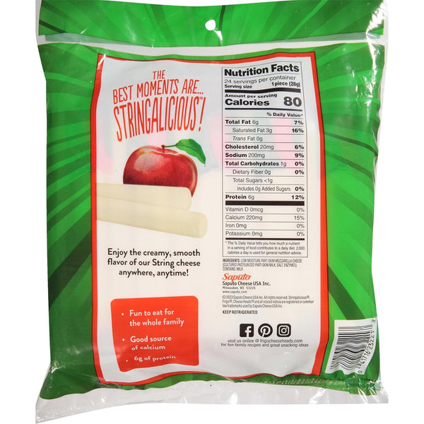 Frigo® Cheese Heads® Original Mozzarella String Cheese Snacks, 24 oz, 24 Count