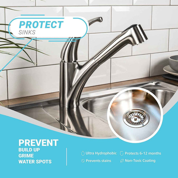 Lifeproof Ceramic Coating Spray Kit - Shine, Seal & Protect Kitchen & Bath Surfaces, Repels Stains & Grime