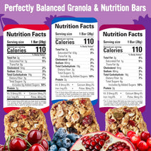 Soft Baked Granola Bars Variety Pack, Nut Free, Low Sodium, Individually Wrapped