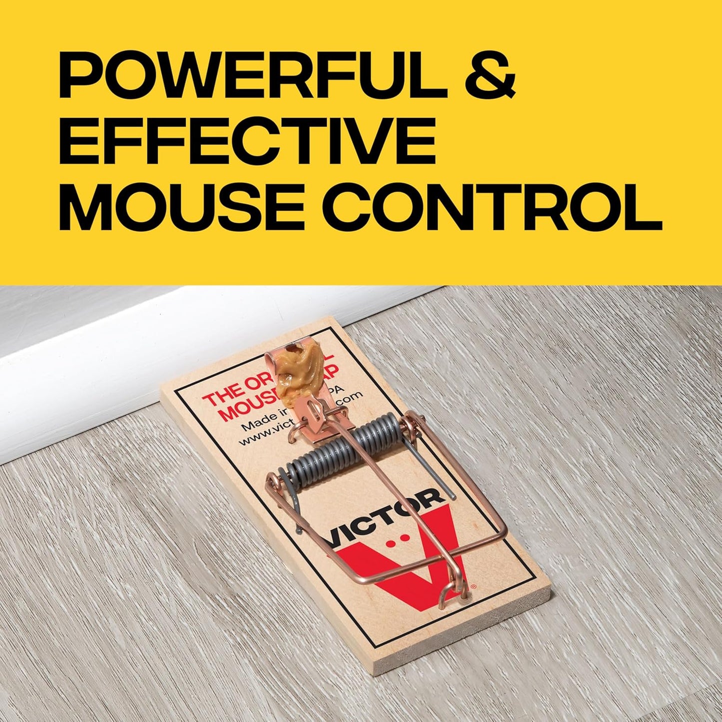 Victor Mouse Traps M150-12, Metal Pedal, Sustainably Sourced FSC Wood, Wooden Mouse Traps, 12 Metal Pedal Traps