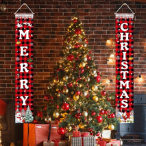 Christmas Decorations Merry Christmas Banner Xmas Porch Door Sign Welcome Banner for Wall Home Party Decor Christmas Decorations Indoor Outdoor